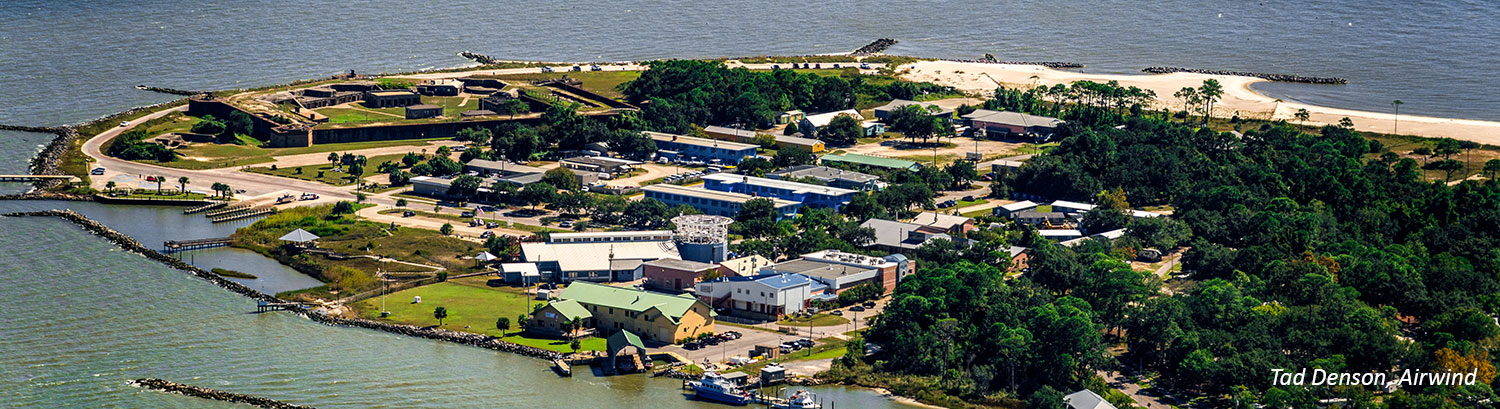 Aerial view of Dauphin Island Sea Lab