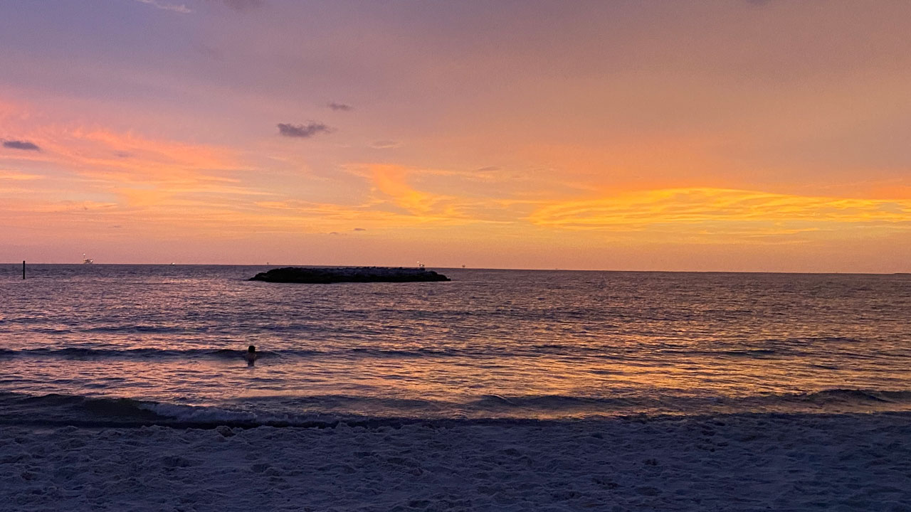 sunset at the beach
