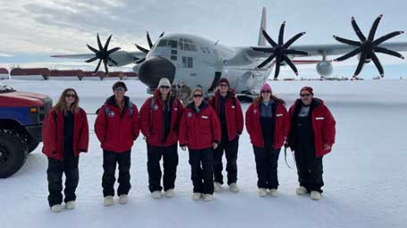 Final picture in Antarctica, preparing for our ice flight