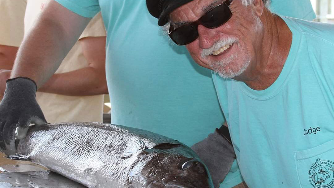 Dr. Bob Shipp with fish at Alabama Deep Sea Fishing Rodeo.