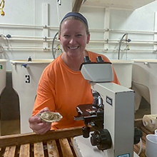 (Auburn University, 2014). Research primarily addresses needs identified by the Alabama shellfish aquaculture industry and its stakeholders. The Tarnecki lab tests technology/practices that have the potential to alleviate challenges and bottlenecks encountered by the off-bottom oyster farming industry. Because of her training in microbiology, additional research interests include new and emerging shellfish diseases, harmful algal blooms, and seafood safety. atarnecki@disl.edu